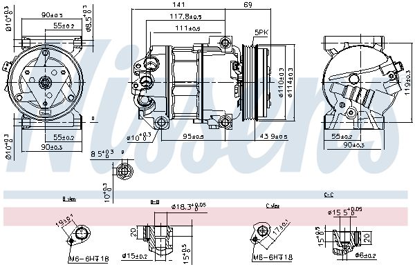 NISSENS Compressore, Climatizzatore 890211