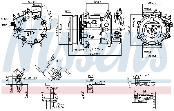 NISSENS Compressore, Climatizzatore 890744