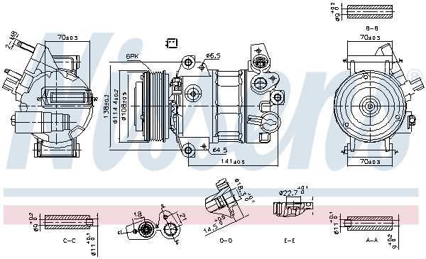 NISSENS Compressore, Climatizzatore 890786