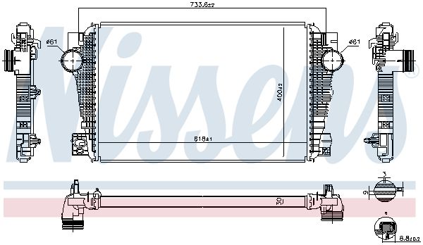 NISSENS Intercooler 96258