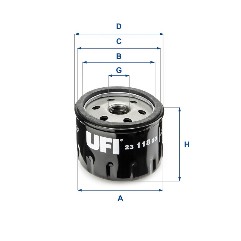UFI Filtro olio 23.118.00