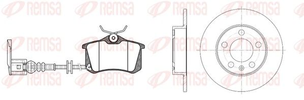 REMSA Kit freno, Freno a disco 8263.08