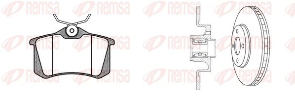 REMSA Kit freno, Freno a disco 8263.28