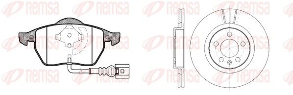 REMSA Kit freno, Freno a disco 8390.06