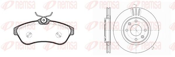 REMSA Kit freno, Freno a disco 8880.00