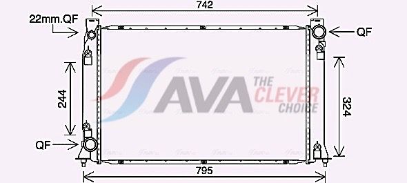 AVA QUALITY COOLING Radiatore, Raffreddamento motore AI2407