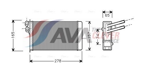 AVA QUALITY COOLING Scambiatore calore, Riscaldamento abitacolo AI6097