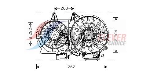 AVA QUALITY COOLING Ventola, Raffreddamento motore AI7506