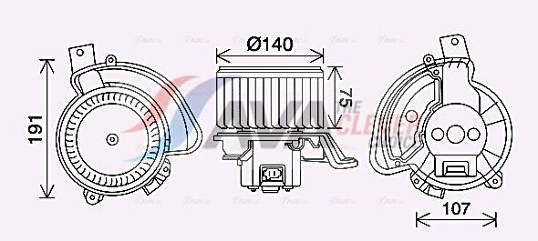 AVA QUALITY COOLING Ventilatore abitacolo AL8154
