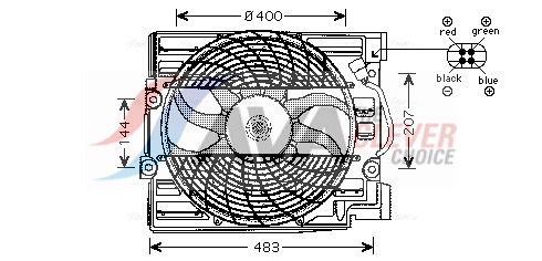AVA QUALITY COOLING Ventola, Raffreddamento motore BW7509