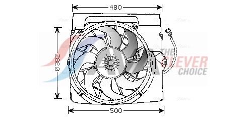 AVA QUALITY COOLING Ventola, Raffreddamento motore BW7511