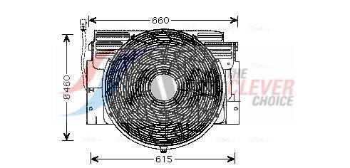 AVA QUALITY COOLING Ventola, Raffreddamento motore BW7517