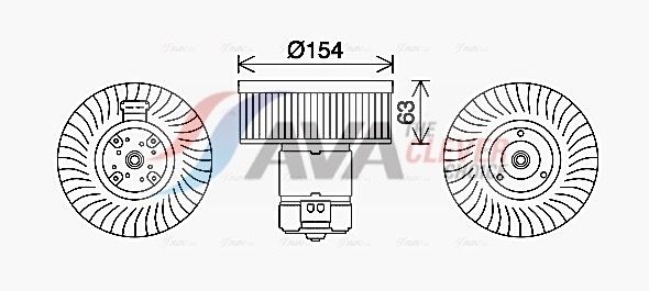 AVA QUALITY COOLING Ventilatore abitacolo BW8570