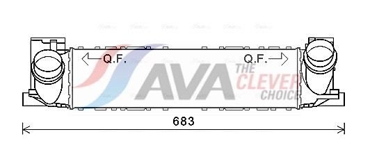 AVA QUALITY COOLING Intercooler BWA4464