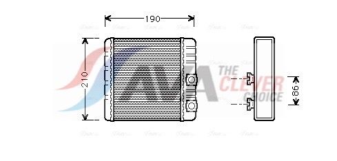 AVA QUALITY COOLING Scambiatore calore, Riscaldamento abitacolo BWA6211