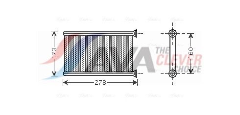 AVA QUALITY COOLING Scambiatore calore, Riscaldamento abitacolo BWA6342