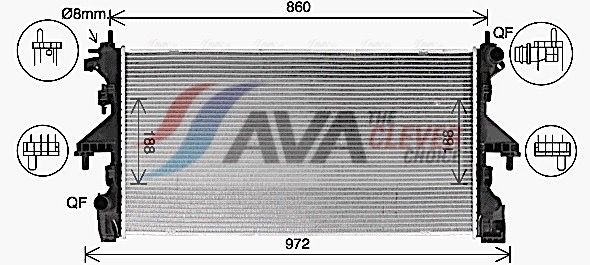 AVA QUALITY COOLING Radiatore, Raffreddamento motore CN2320