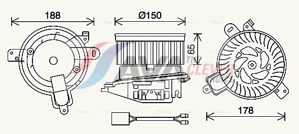 AVA QUALITY COOLING Ventilatore abitacolo CN8509
