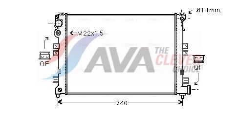 AVA QUALITY COOLING Radiatore, Raffreddamento motore CNA2089
