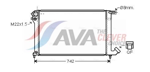 AVA QUALITY COOLING Radiatore, Raffreddamento motore CNA2137
