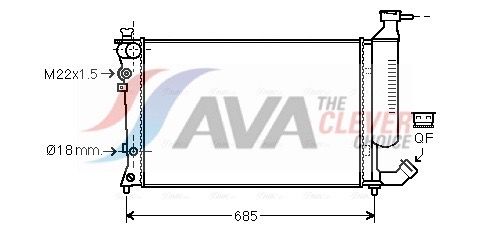 AVA QUALITY COOLING Radiatore, Raffreddamento motore CNA2156