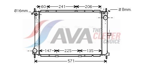 AVA QUALITY COOLING Radiatore, Raffreddamento motore DN2249