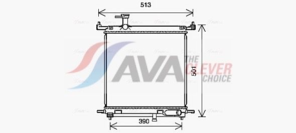 AVA QUALITY COOLING Radiatore, Raffreddamento motore DN2435