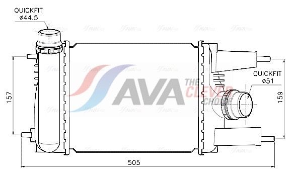 AVA QUALITY COOLING Intercooler DN4484