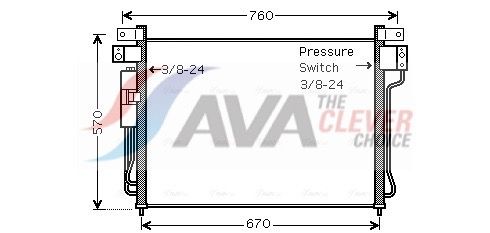 AVA QUALITY COOLING Condensatore, Climatizzatore DNA5299D
