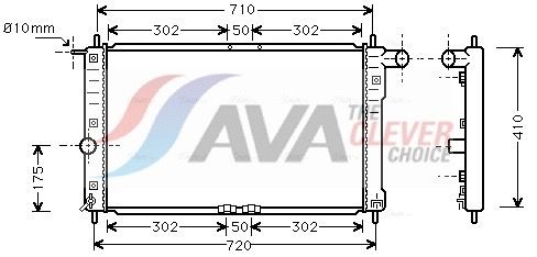 AVA QUALITY COOLING Radiatore, Raffreddamento motore DW2016