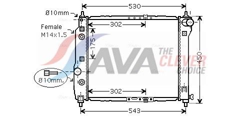 AVA QUALITY COOLING Radiatore, Raffreddamento motore DWA2069