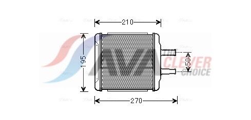 AVA QUALITY COOLING Scambiatore calore, Riscaldamento abitacolo DWA6088