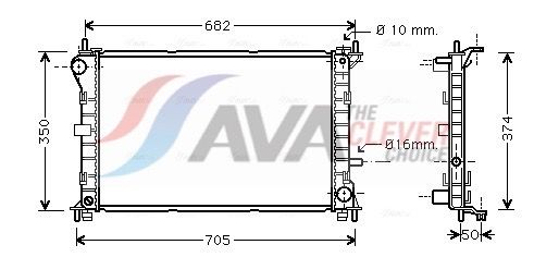 AVA QUALITY COOLING Radiatore, Raffreddamento motore FD2379