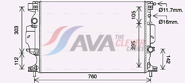 AVA QUALITY COOLING Radiatore, Raffreddamento motore FD2642