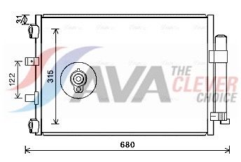 AVA QUALITY COOLING Condensatore, Climatizzatore FD5487D