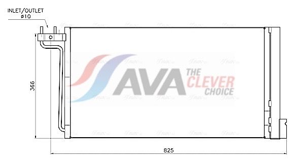 AVA QUALITY COOLING Condensatore, Climatizzatore FD5705D