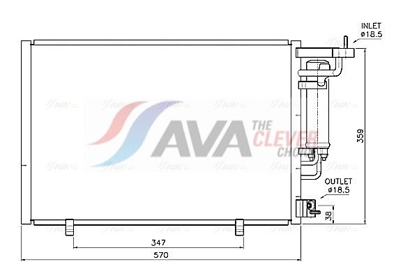AVA QUALITY COOLING Condensatore, Climatizzatore FD5707D