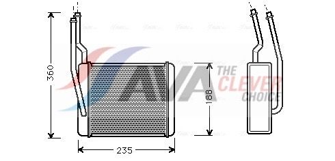 AVA QUALITY COOLING Scambiatore calore, Riscaldamento abitacolo FD6272
