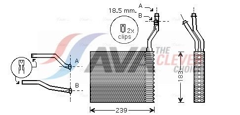 AVA QUALITY COOLING Scambiatore calore, Riscaldamento abitacolo FD6365