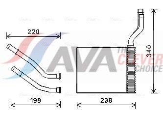 AVA QUALITY COOLING Scambiatore calore, Riscaldamento abitacolo FD6464