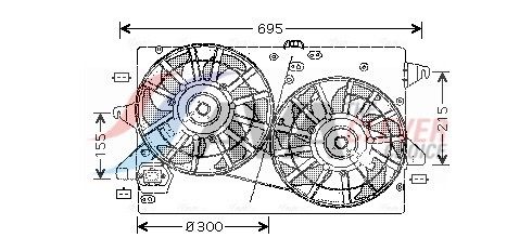 AVA QUALITY COOLING Ventola, Raffreddamento motore FD7503