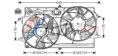 AVA QUALITY COOLING Ventola, Raffreddamento motore FD7505