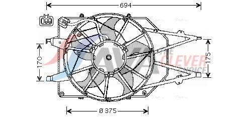 AVA QUALITY COOLING Ventola, Raffreddamento motore FD7508