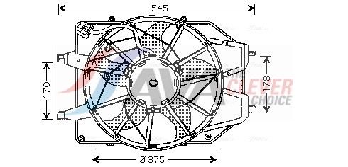AVA QUALITY COOLING Ventola, Raffreddamento motore FD7509