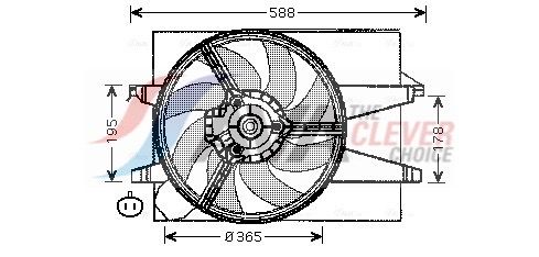 AVA QUALITY COOLING Ventola, Raffreddamento motore FD7541