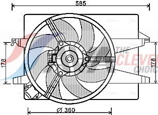 AVA QUALITY COOLING Ventola, Raffreddamento motore FD7553