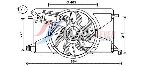 AVA QUALITY COOLING Ventola, Raffreddamento motore FD7565