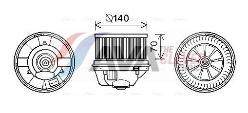 AVA QUALITY COOLING Ventilatore abitacolo FD8496