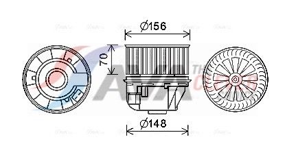 AVA QUALITY COOLING Ventilatore abitacolo FD8618