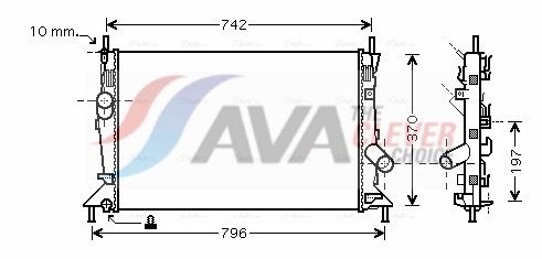 AVA QUALITY COOLING Radiatore, Raffreddamento motore FDA2370